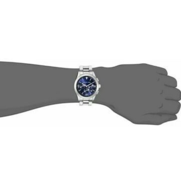 NWT MK GARETH SILVER BLUE CHRONOGRAPH MENS WATCH - Picture 4 of 5
